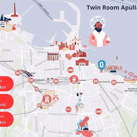 Apartament Twin Apulia - Centro Bari